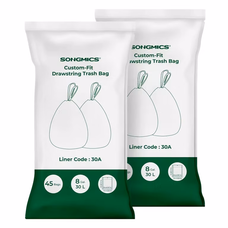 Sacchetti per Spazzatura a Cordoncino, Bianco / 2