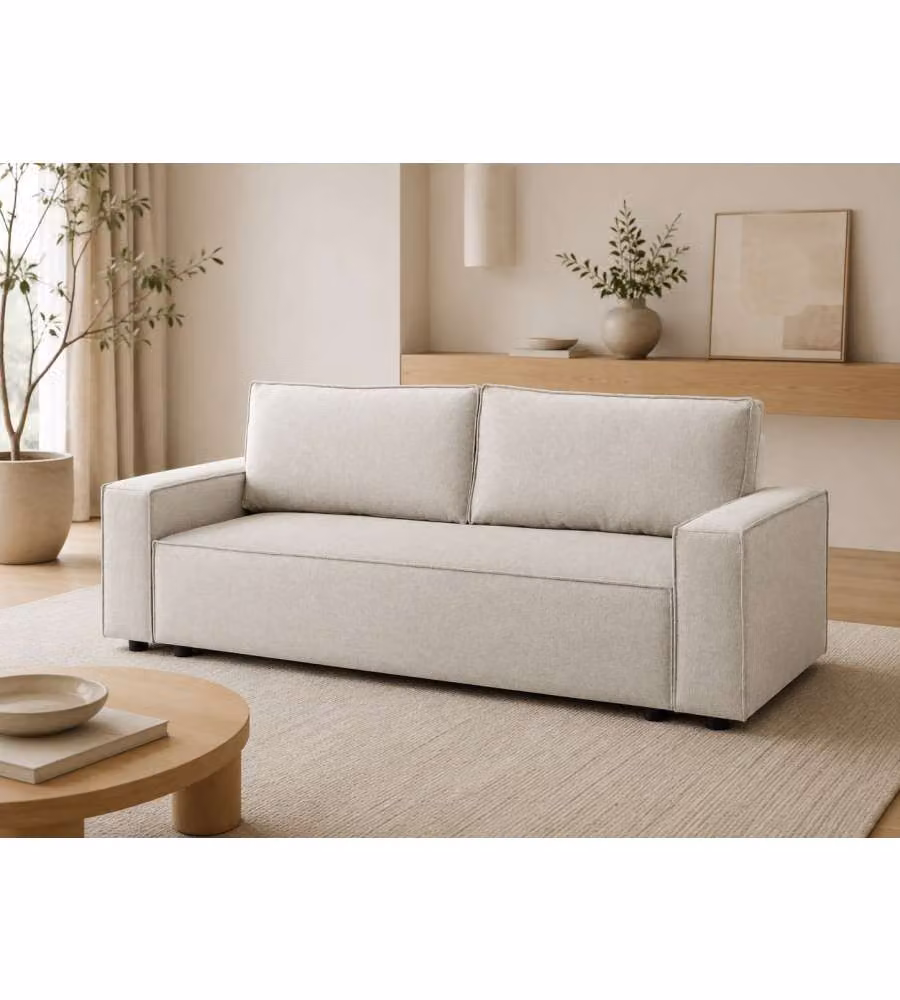 Domo Mea Divano Letto Urban Ecrù 220x93x82 cm - Design Moderno e Funzionale