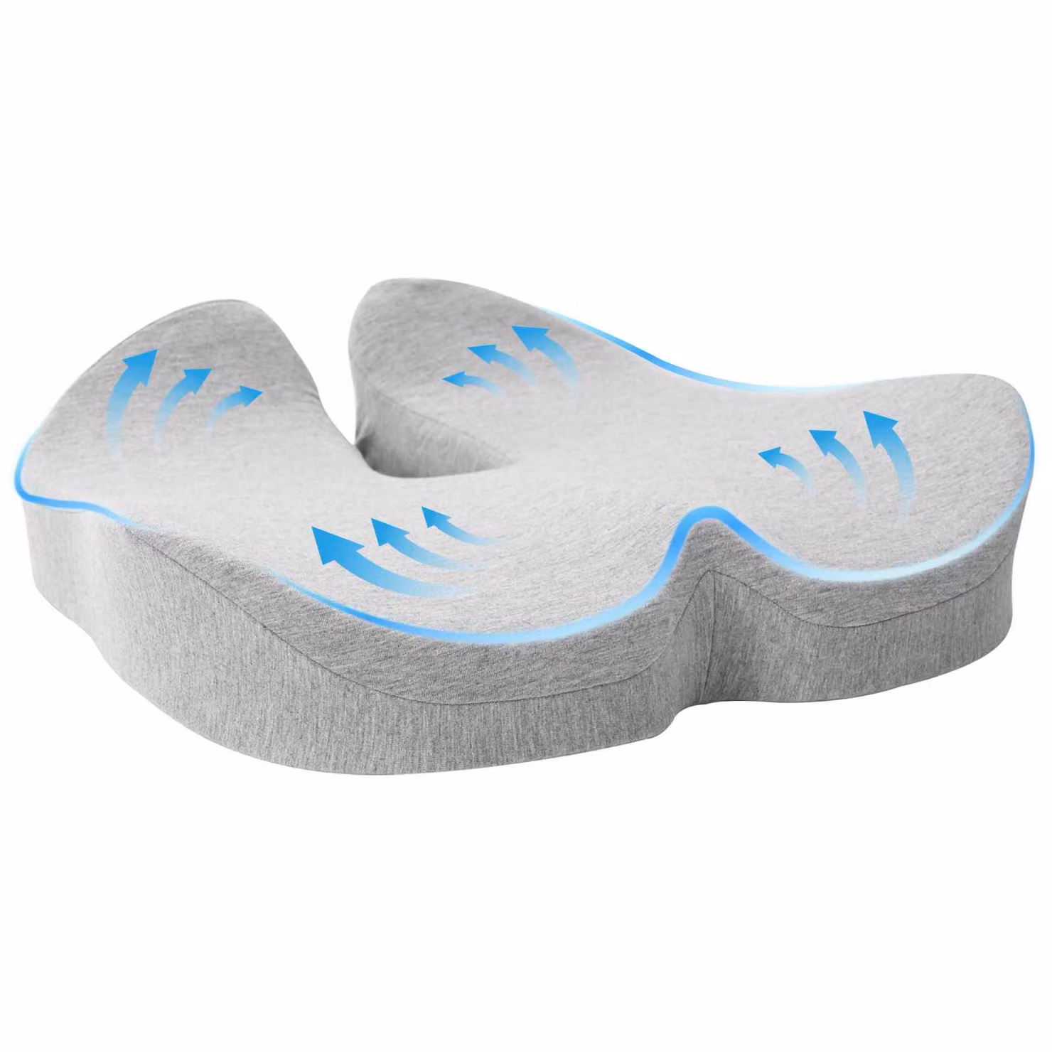 vidaXL Cuscino per seduta e schienale in memory foam grigio con rivestimento in cotone traspirante e lavabile in lavatrice
