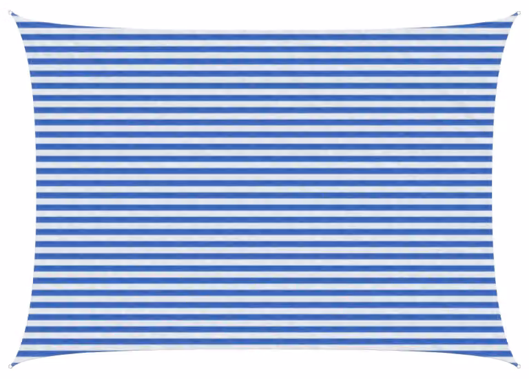 Telo Ombra Blu e Bianco 3 x 6 m HDPE
