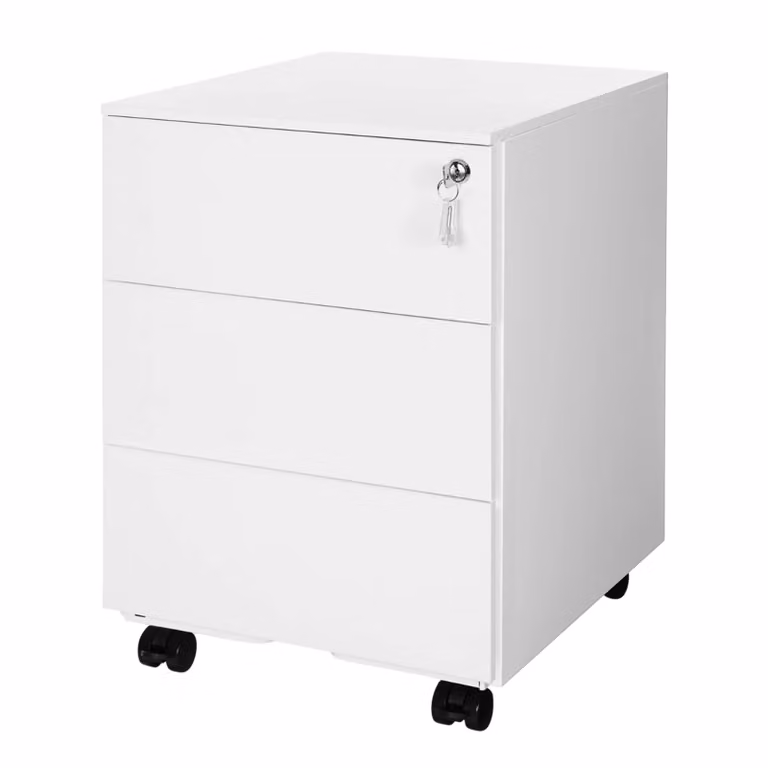 SONGMICS Cassettiera da Ufficio con Ruote | SONGMICS HOME, Bianco