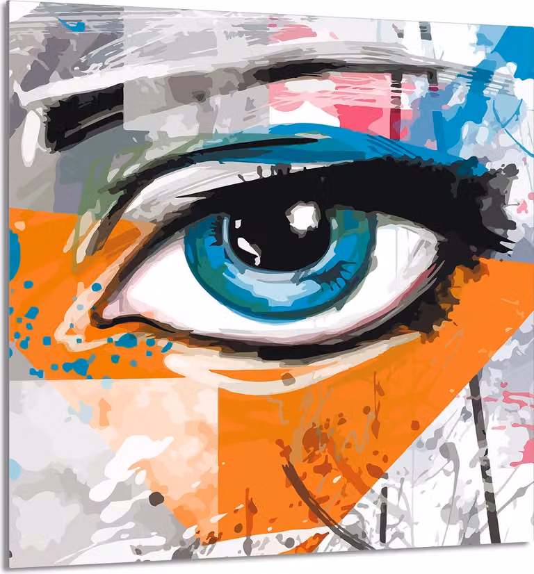 GLASPLATTE FÜR KÜCHE 60x65 Eye