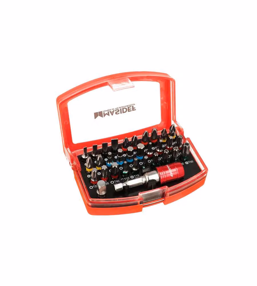 Set di 32 inserti per cacciavite Masidef colore nero