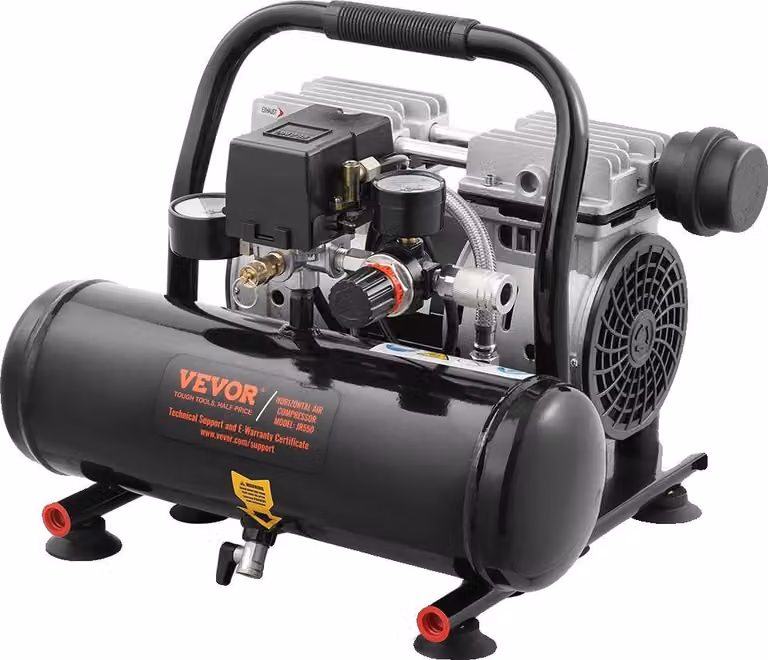 Compressore d'aria, pressione massima 125 PSI, funzionamento silenzioso, 4 litri