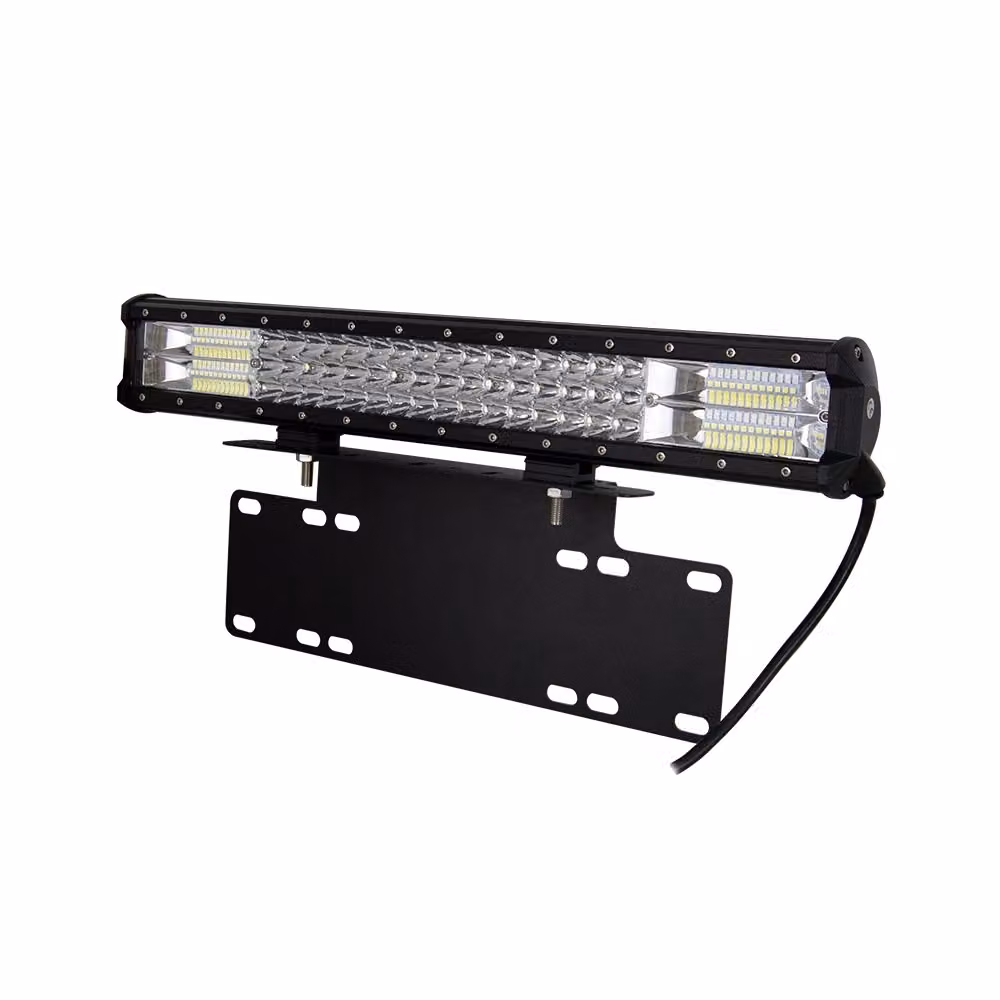 striscia luminosa a LED da 288W da 20 pollici, tre file, impermeabile IP67, supporto per luce