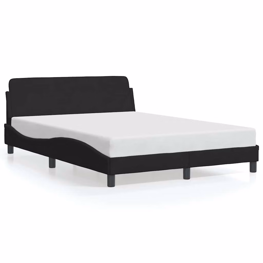 vidaXL Struttura letto Dover Nera 135x190 cm in Velluto
