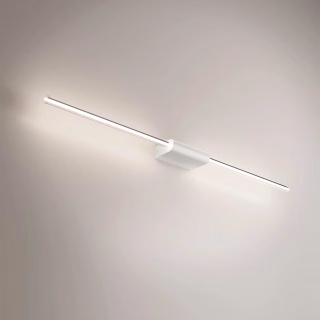 Brilliant Lampada da Parete e Soffitto Lineare in Alluminio Bianco, LED 9W Dimmerabile, Design Minimalista, L/P/H: 87.2 x 8.2 x 3.6 cm
