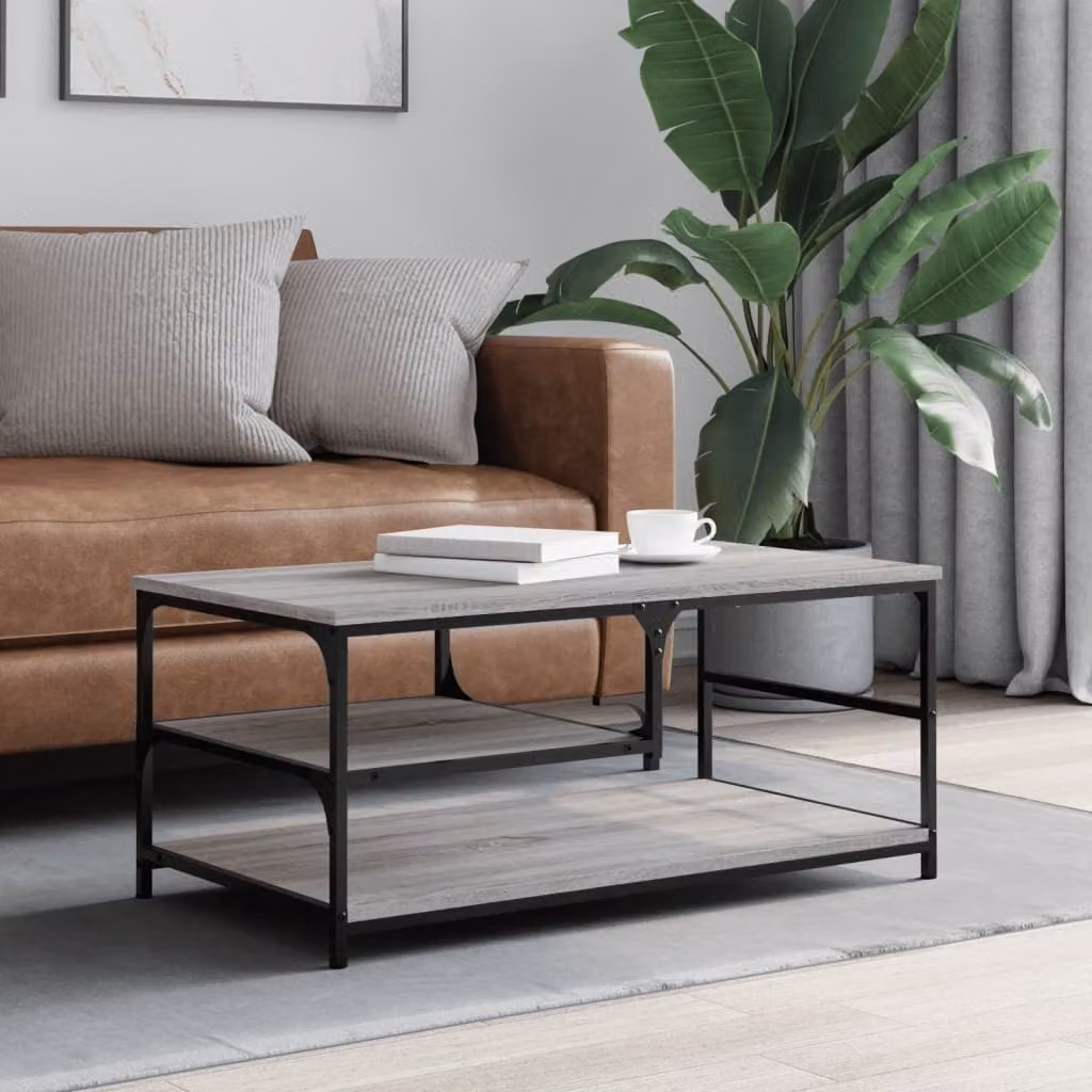 Maison Exclusive - Tavolino grigio Sonoma 90x49x40 cm Materiale ligneo