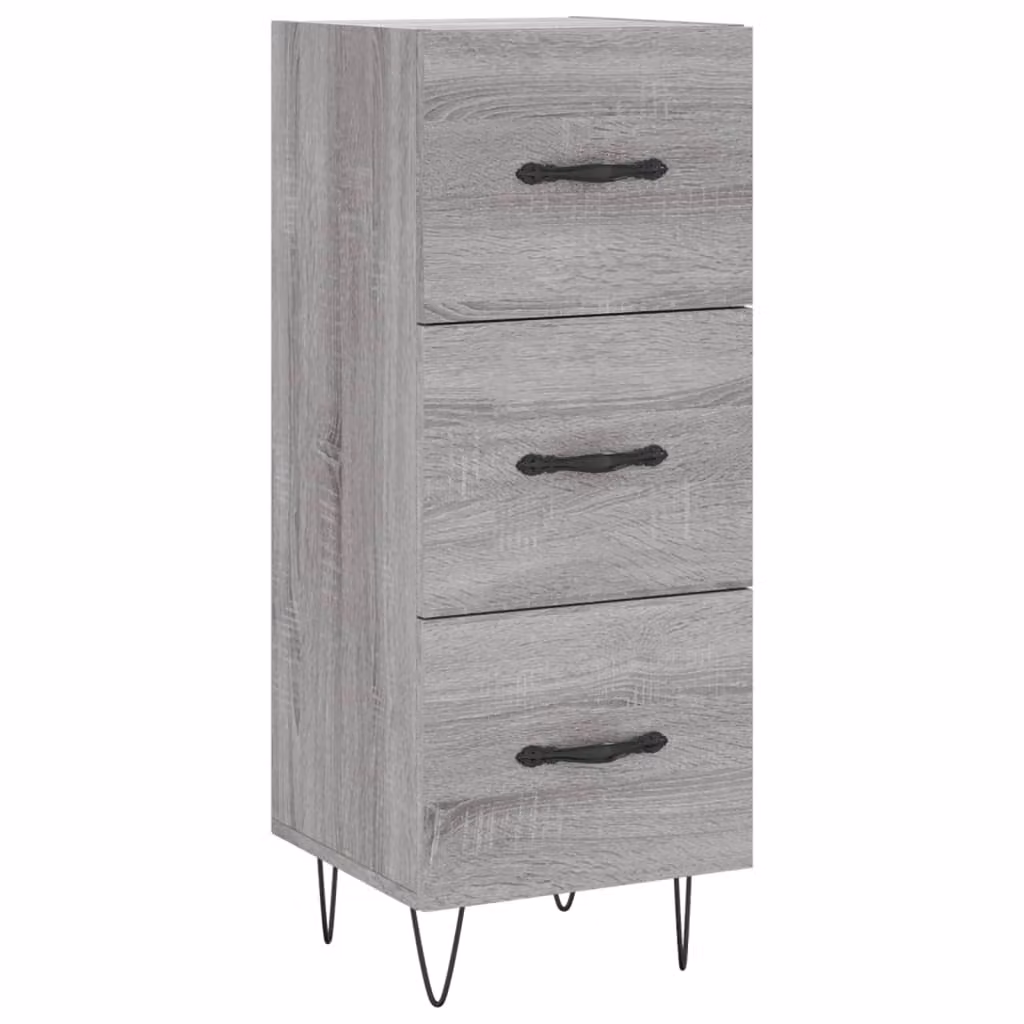 Credenza Grigio Sonoma 34,5x34x90 cm in Legno Multistrato