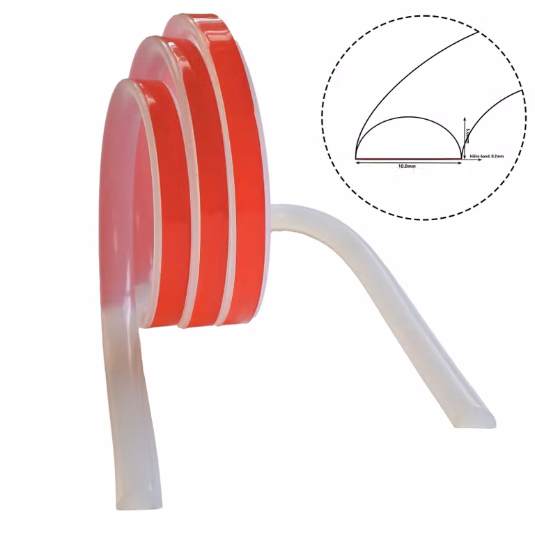 Soglia di protezione in silicone 80cm 10mm x 5mm morbida flessibile autoadesiva impermeabile per doccia