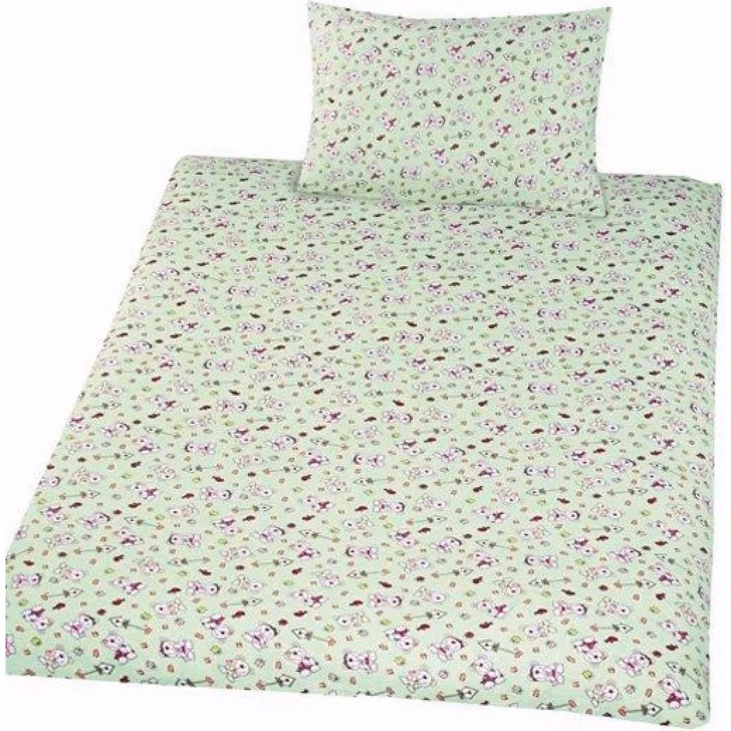 Biancheria da letto in cotone Orso verde 90x130, 45x60 cm