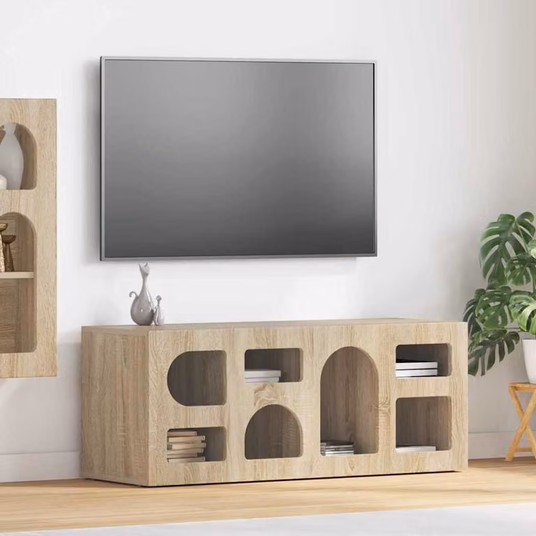 Mobile TV vidaXL ELST in Rovere Sonoma, L 100 x P 35 x H 40 cm