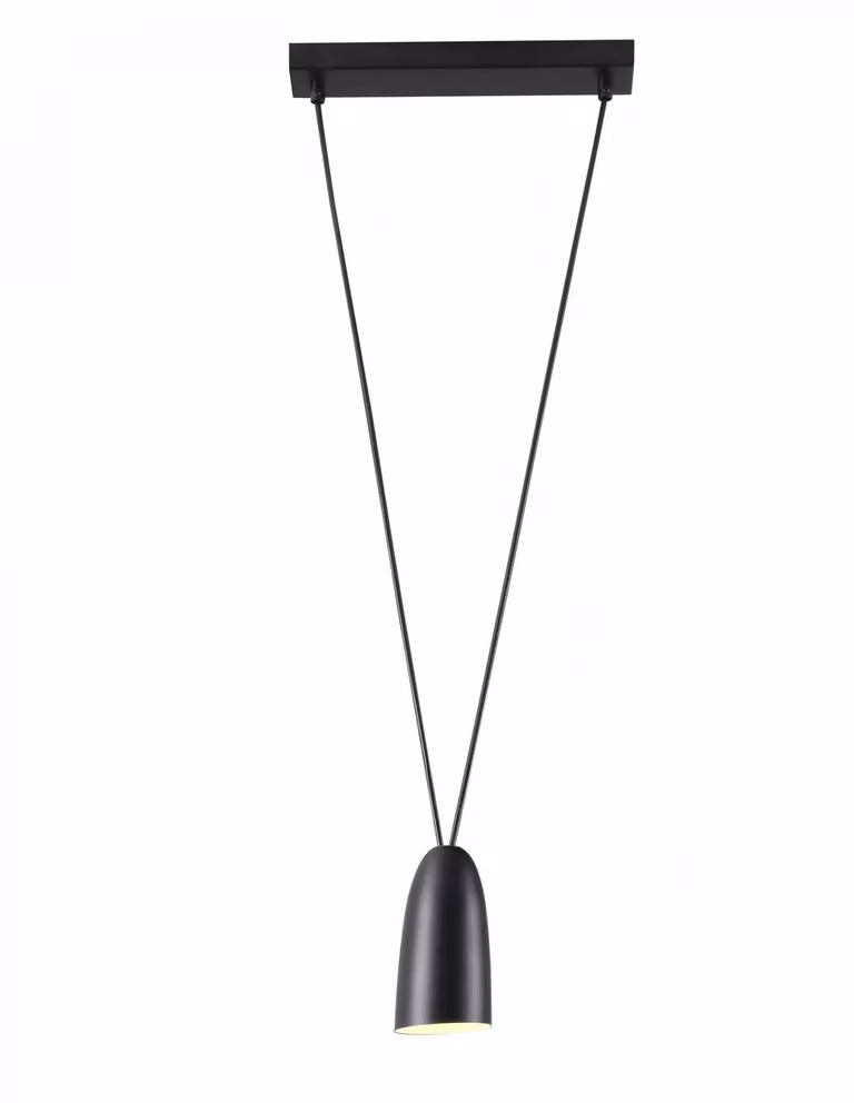 Lampada a sospensione SISTEMA nera 1xG9x40W in metallo, dimensioni: 120x30x8 cm, IP20, Maxlight