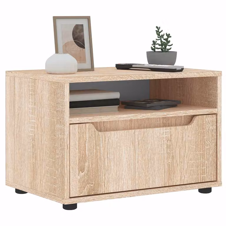 Mobile TV vidaXL VISNES in legno multistrato color rovere sonoma L: 60 cm, P: 40 cm, H: 38 cm