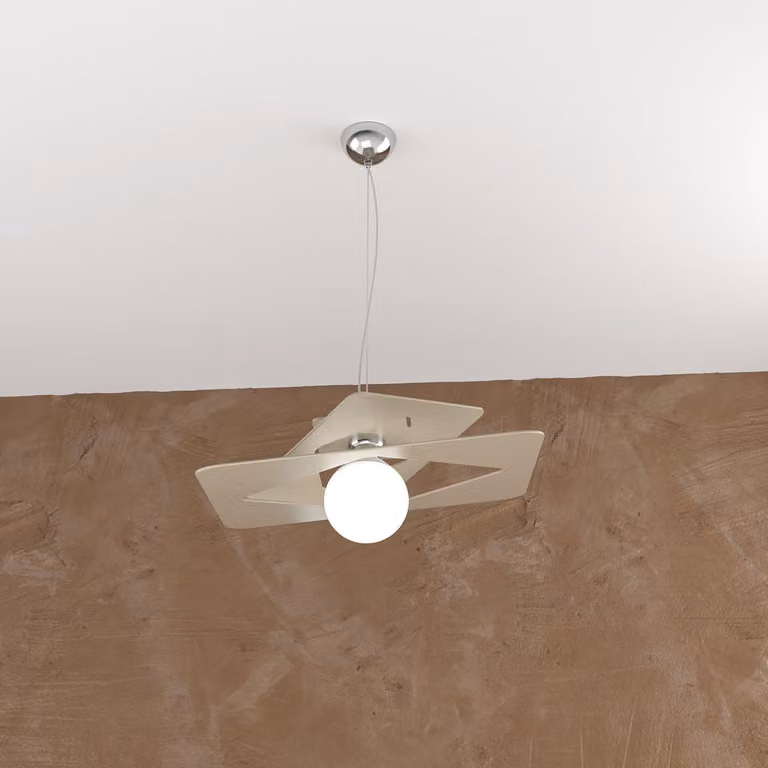Sospensione Moderna Wacky Metallo Sabbia 1 Luce E27 45Cm