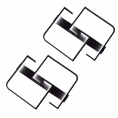 ZMH 2ERLED lampada da soffitto LED 35W nero soggiorno lampada dimmerabile con telecomando per camera da letto tavolo da pranzo ufficio corridoio