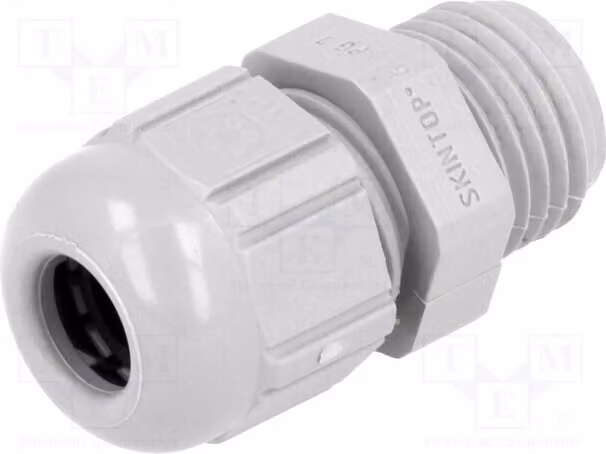 5 x Raccordo per cavi, grado di protezione IP68, filettatura PG7, UL94V-2, codice prodotto 53015000, materiale: grigio