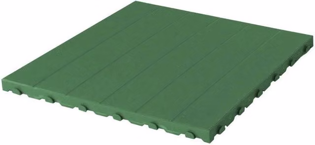 Confezione da 128 pezzi di piastrelle in plastica Digiplastics verdi per esterno e giardino, L 60 x L 60 cm