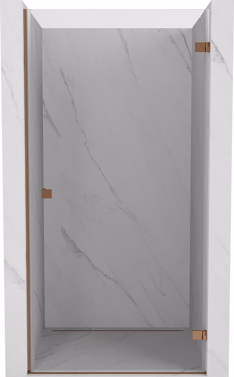 Mexen Lunar-B porta doccia battente destra 45 cm, trasparente, oro rosa - 832-045-000-60-00-P