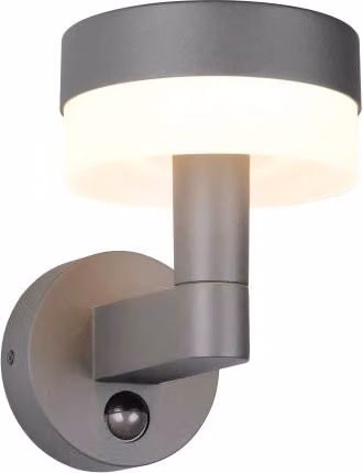 Applique da esterno LED Trio Leuchten con sensore di movimento in alluminio, nero o grigio