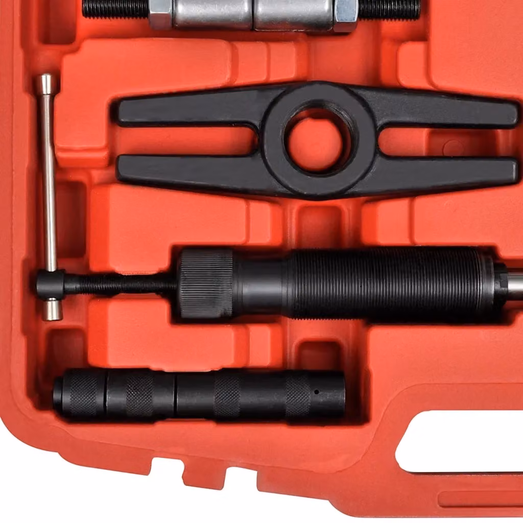 Set di estrattore cuscinetti idraulici e strumento separatore vidaXL, 25 pezzi, nero