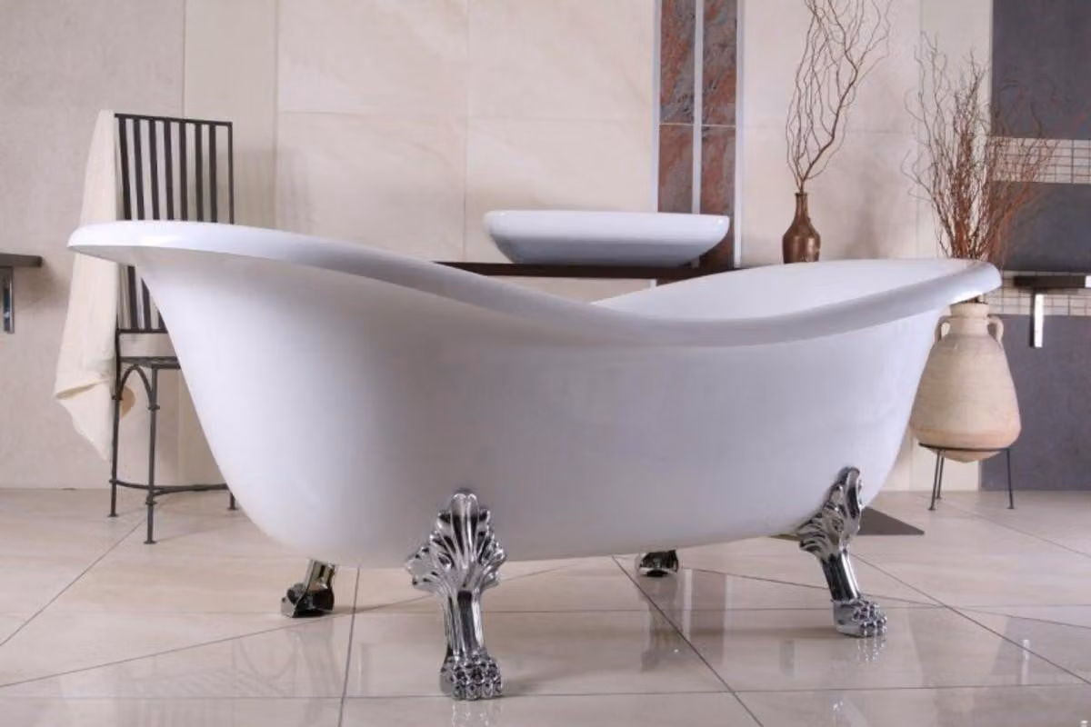 Vasca freestanding Art Nouveau Paris bianco/argento 1880 mm - Bagno barocco