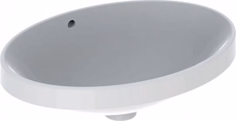 Geberit VariForm lavabo encastré ovale, 550x400mm, sans trou pour robinet, avec trop-plein, 500.717.00.2, 500.717.00.2