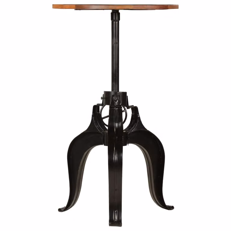 Tavolo da Bar in Legno Massello di Recupero 60x(76-110) cm