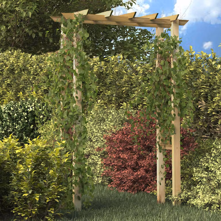 vidaXL Pergola Arco da Giardino in Legno Impregnato L: 150 cm, P: 60 cm, H: 204 cm