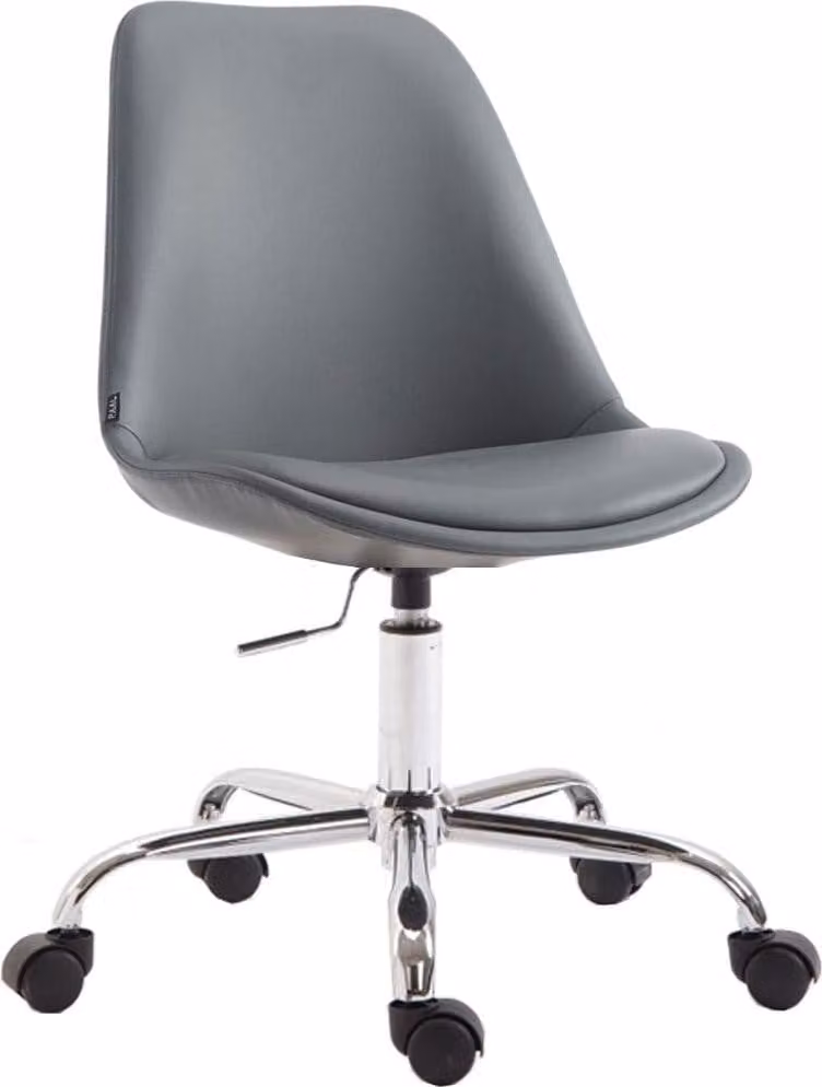 Sedia da ufficio in Pelle finta - Sedia da ufficio - regolabile in altezza e dal design ergonomico. Colore: Grigio