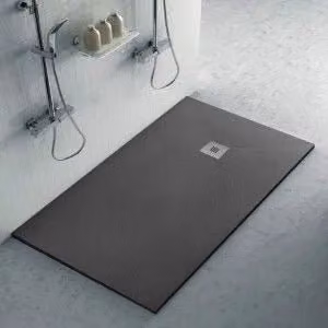 Piatto doccia rettangolare Karen in resina minerale colore antracite L: 80 cm, P: 180 cm