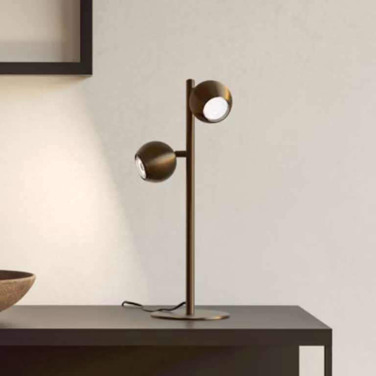 EGLO Lampada da tavolo BIMEDA 1, Bronzo / Ottone antico, Soggiorno / Sala da pranzo, Metallo, Lampada da tavolo