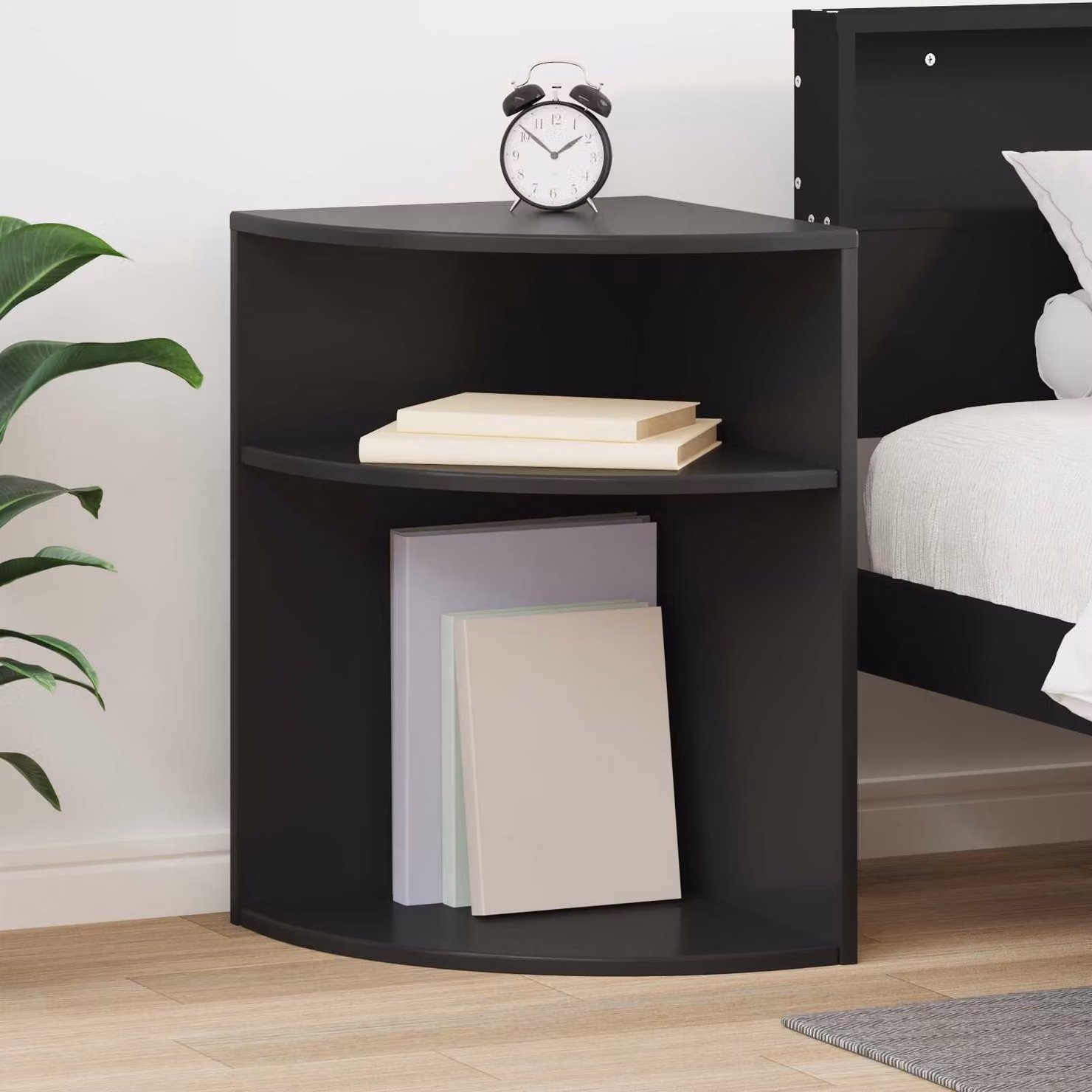 Tavolino moderno vidaXL nero in legno ingegnerizzato L/P/H: 39,7 x 39,7 x 60 cm