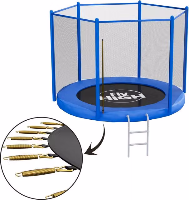 Frankystar Set di 6 accessori di ricambio per rete di sicurezza per trampolino blu Ø250 cm