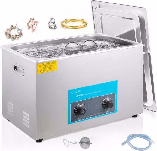 Macchina Pulitrice a Ultrasuoni Vevor in Acciaio Inox, Colore Argento, Capacità 30 L