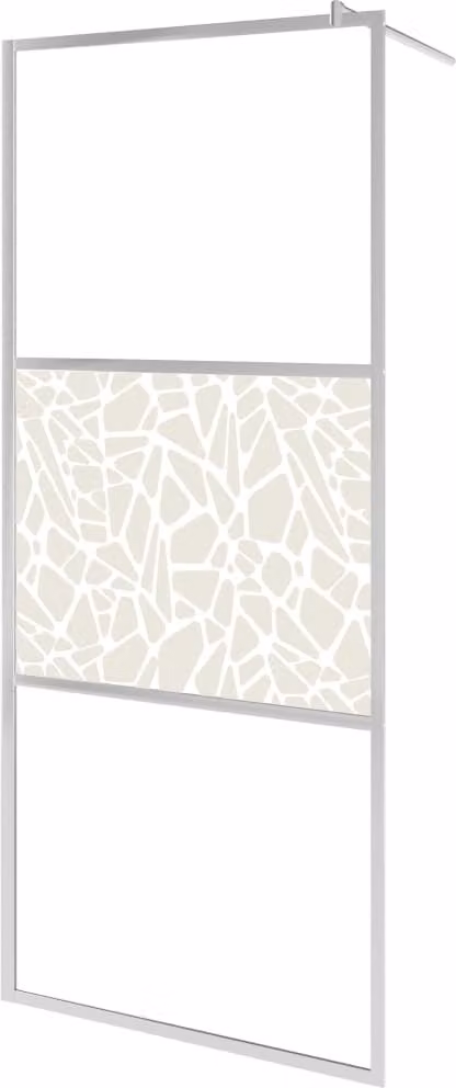 Parete per Doccia Walk-in in Vetro ESG Design Pietra 140x195 cm