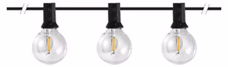 Catena luminosa a LED solare, con 10 lampadine, 1,5 W, luce bianco caldo, per uso esterno