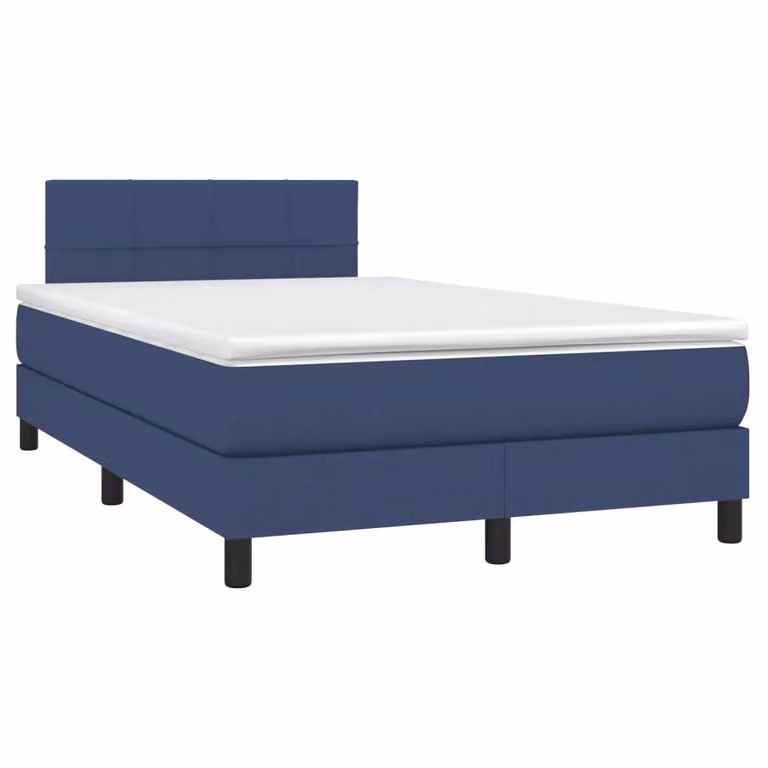 Maison Exclusive - Letto boxspring con materasso e luce LED blu, 120x190 cm, rivestimento in tessuto