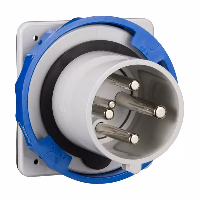 Schneider Electric Dispositivi da incasso, spina CEE, 63 A, 3 poli + terra, 200-250 V CA, IP67 81879