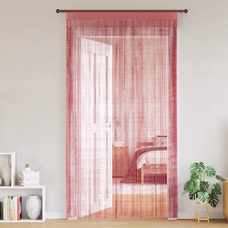 Set di 2 tende semitrasparenti vidaXL in poliestere rosa, L: 140 cm, H: 250 cm