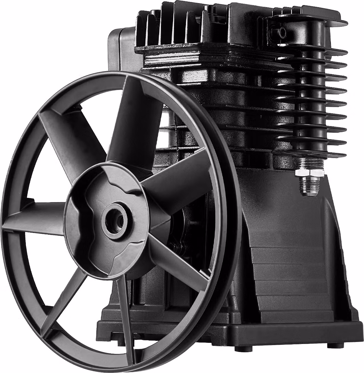 SucceBuy Testa della pompa del compressore d'aria, 3hp 5.8CFM @ 90psi, doppio cilindro lubrificato ad olio, pressione massima 116Psi, ricambio in alluminio monostadio per compressore d'aria