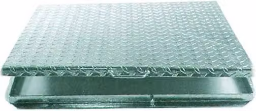 Coperchio per cisterna con telaio Dakiviva in acciaio zincato argento L: 90 cm, P: 90 cm, H: 90 cm