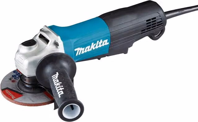 Smerigliatrice angolare Makita GA5050R blu da 125 mm con motore da 1300 W, funzione soft start e protezione anti-riavvio – 1