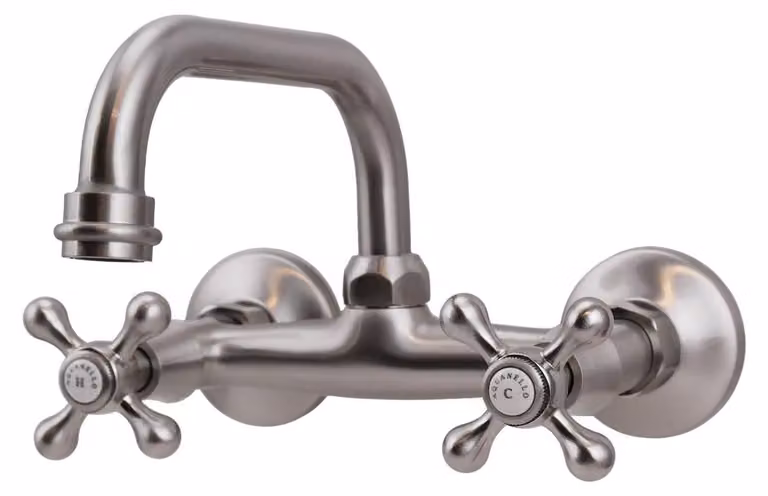 Miscelatore da cucina a parete, acciaio inossidabile, modello Heritage Ascot NB-4110-HA, marca Aquanello
