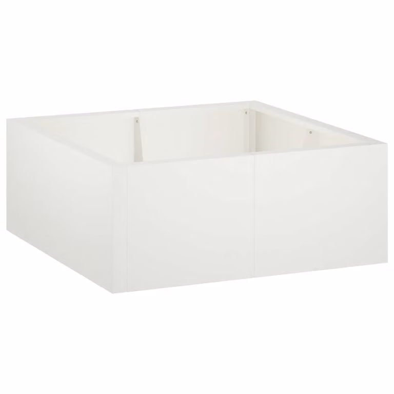 Set di 4 muri di contenimento vidaXL in acciaio bianco L/P/H: 100 x 100 x 40 cm