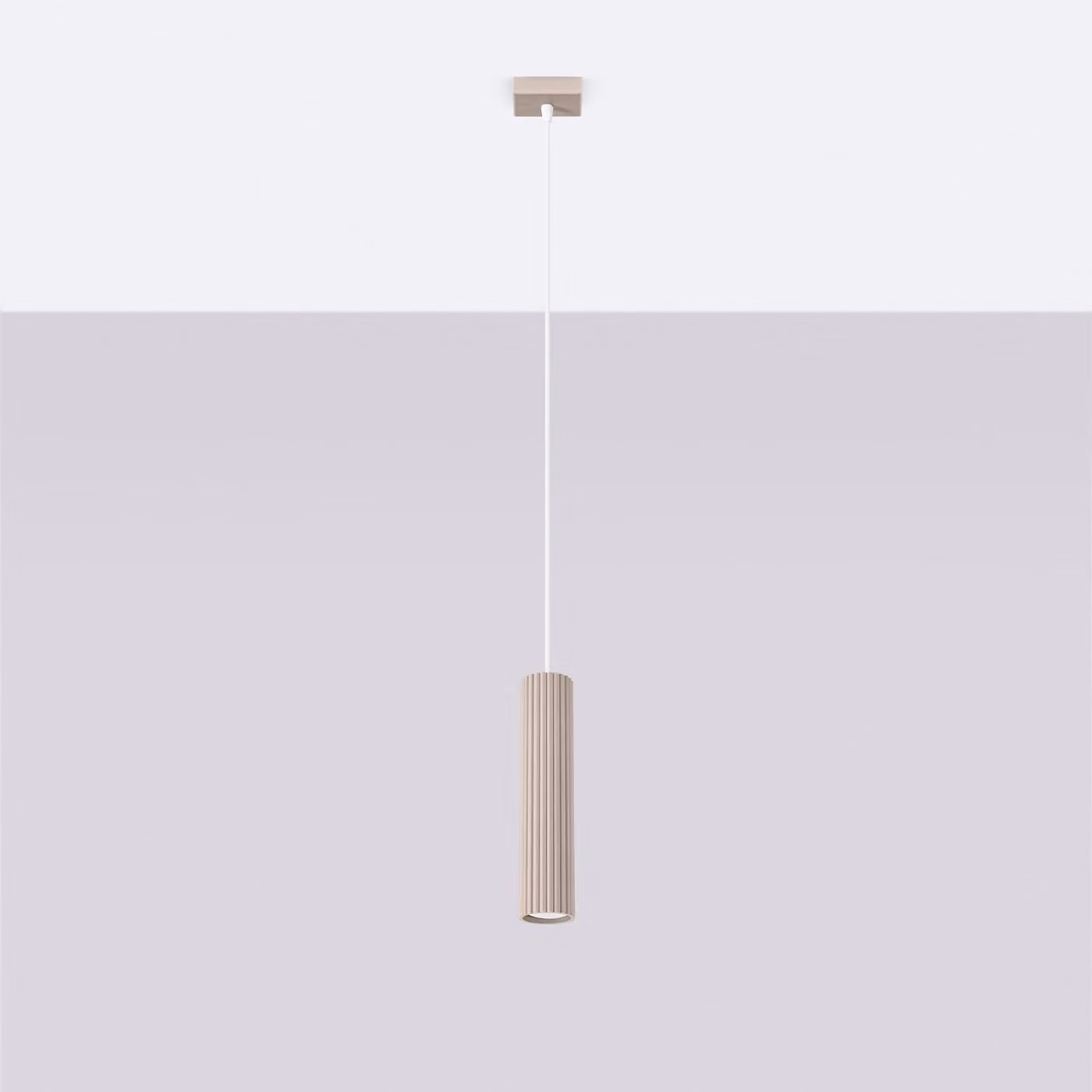 Lampada a sospensione KARBON 1 taupe 1xGU10 10W alluminio 118x8x8cm Sollux Lighting