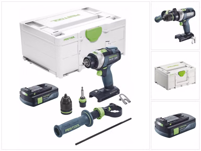 Festool TPC 18/4 I-Basic trapano a percussione a batteria 18 V 75 Nm brushless + 1x batteria ricaricabile 3,0 Ah + systainer - senza caricatore