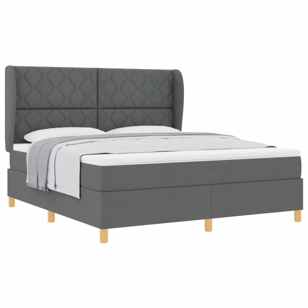Letto Ibrido con Testiera in Tessuto vidaXL Grigio L: 180 cm, P: 200 cm, H: 280 cm – 2