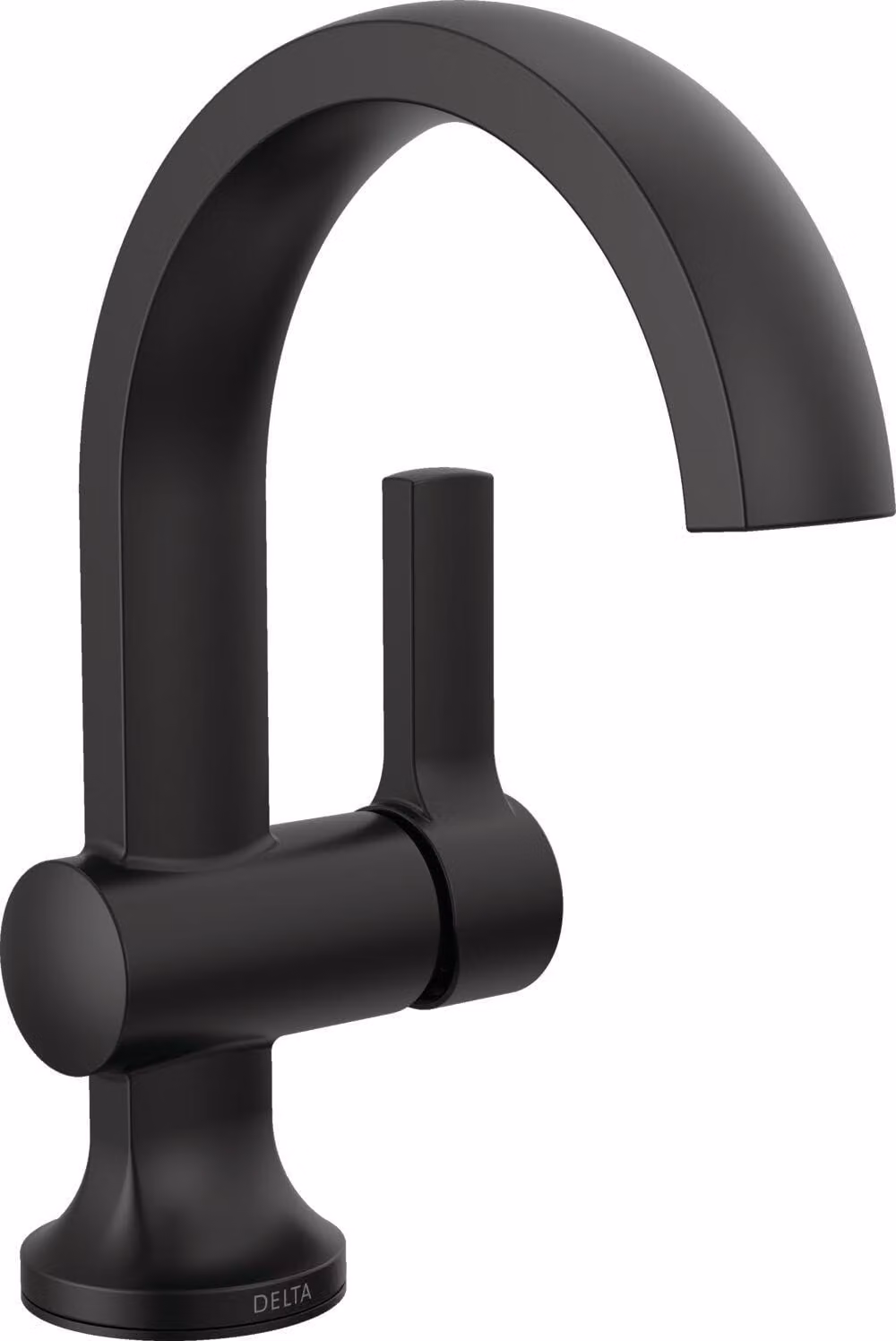 Miscelatore per lavabo, monocomando, con tappo a scomparsa in metallo, portata d'acqua di 1,2 GPM, colore nero opaco