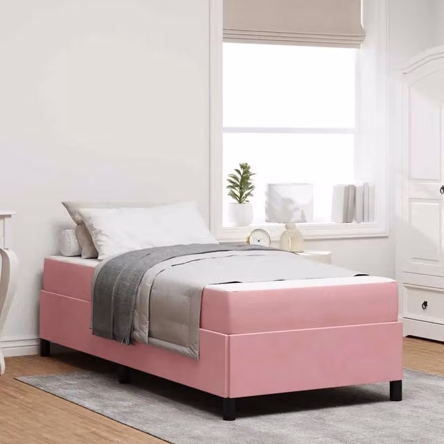 Struttura del letto Rosa 80 x 200 cm Tessuto 3399029